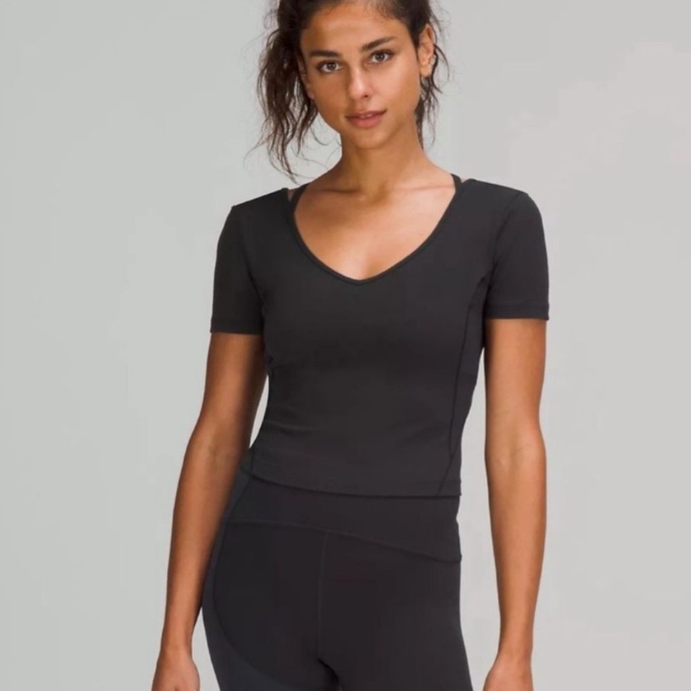 black lululemon align tshirt